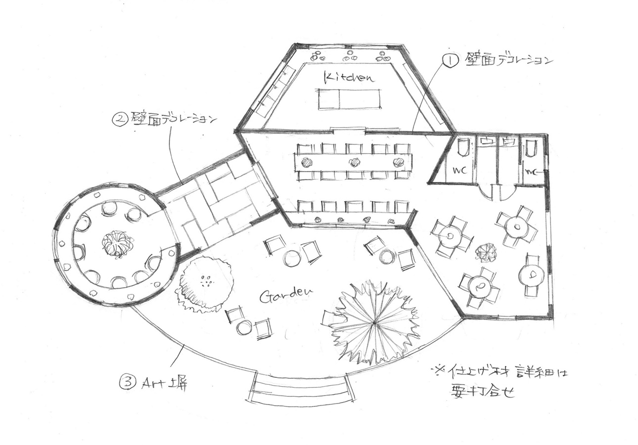 建築アートデザイン レイアウトラフ